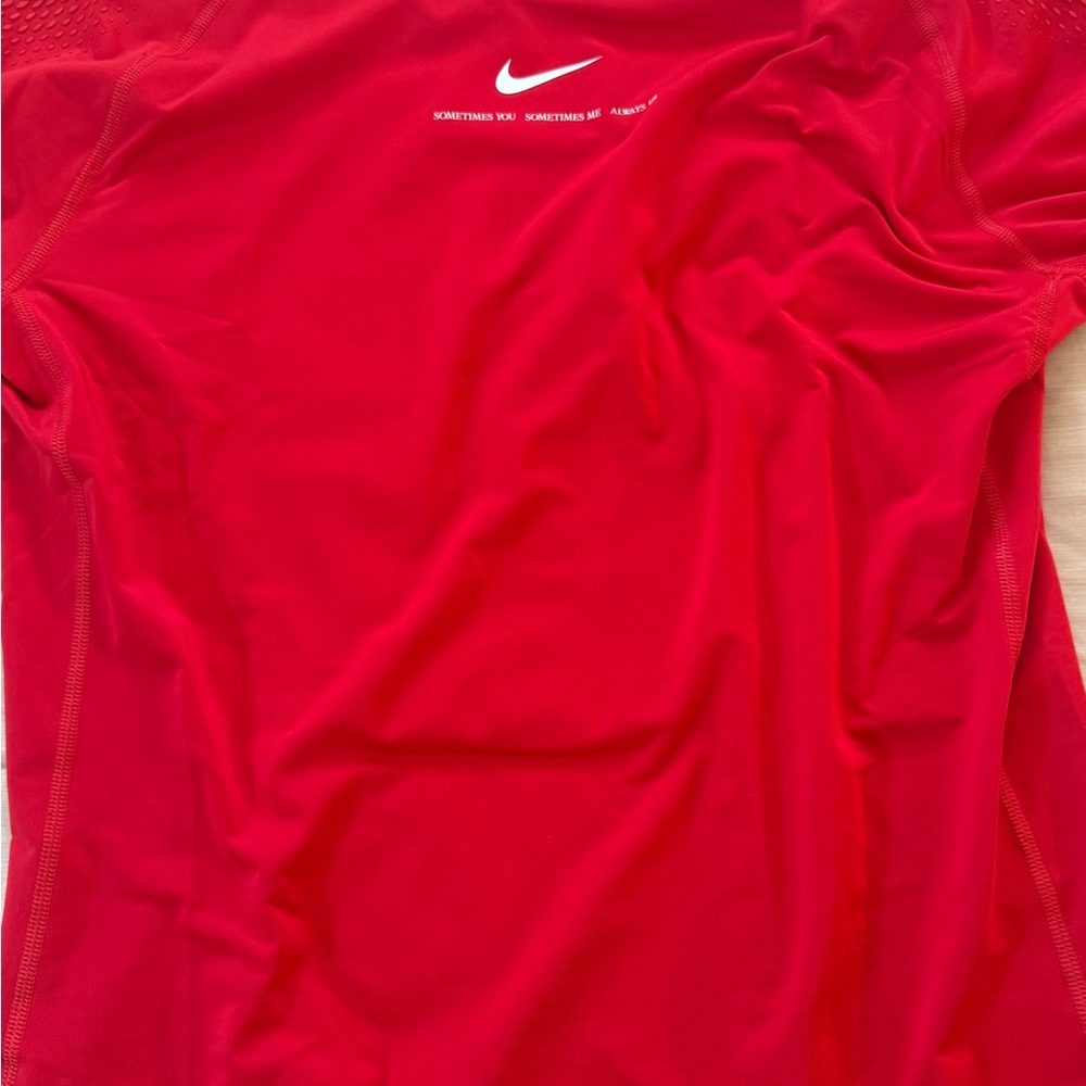 Nike Nocta Red Compression Short Sleeve